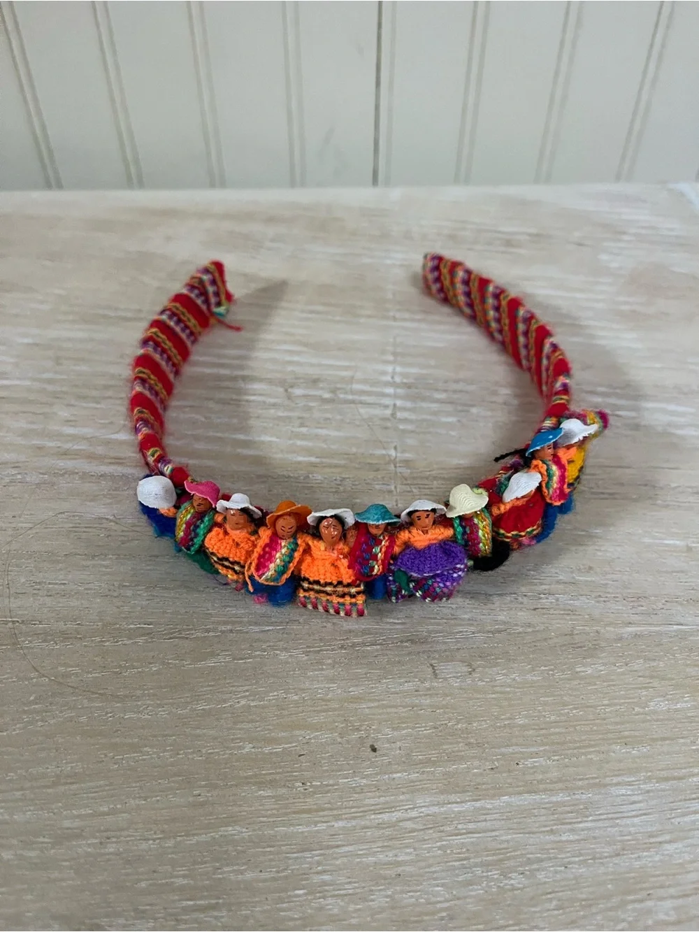 Handcrafted Multicolor Kids Headband with Miniature Dolls